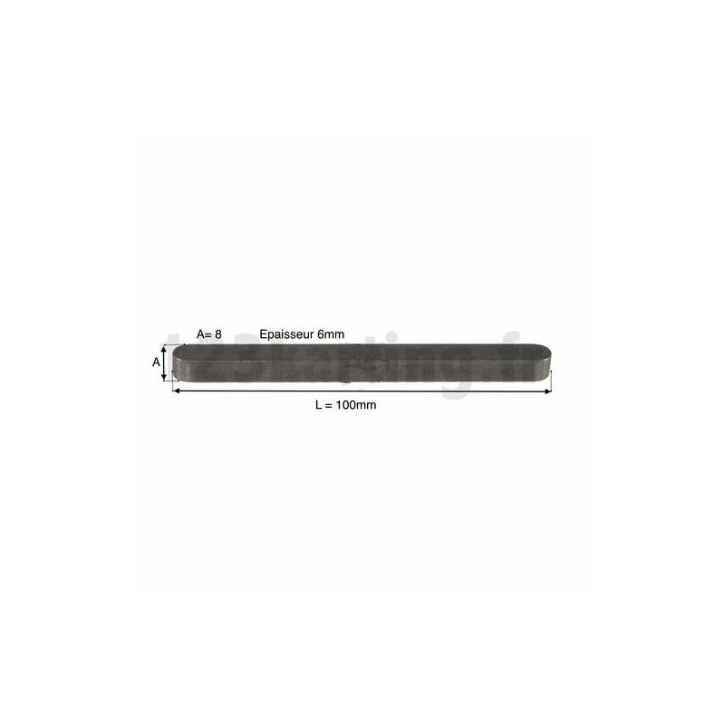 Clavette 8x6x100mm