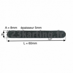 Clavette 8x5x60mm