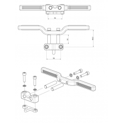 Cale pied réglable 