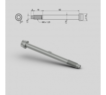 Vis de fusèes M8 92+18mm