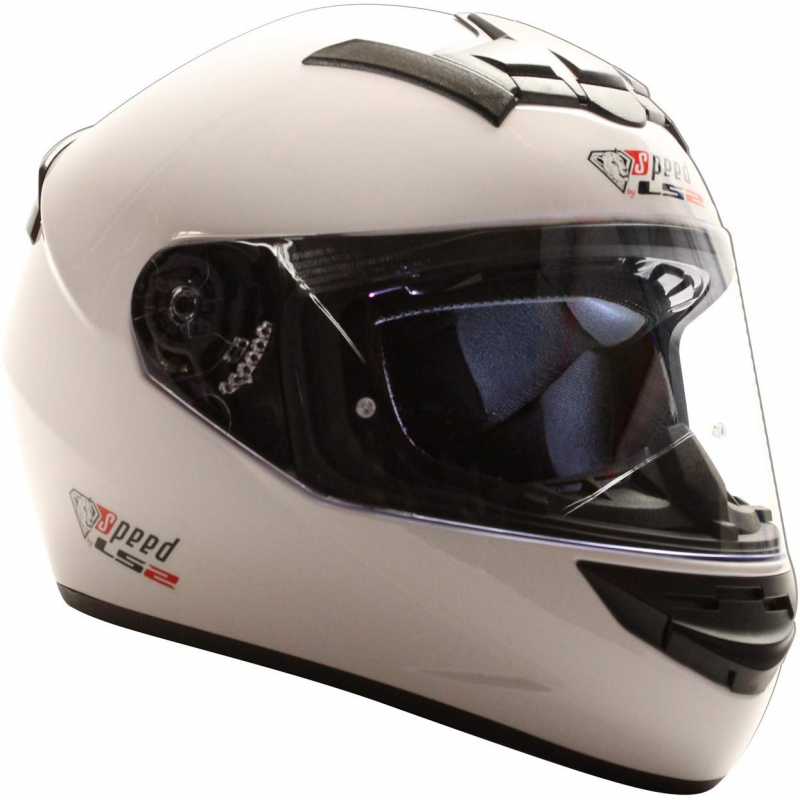 Casque uni blanc brillant