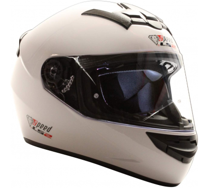 Casque uni blanc brillant en taille L ou XL