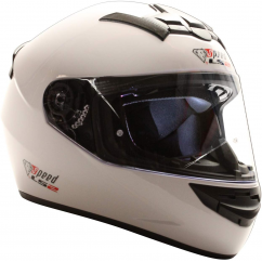 Casque uni blanc brillant  