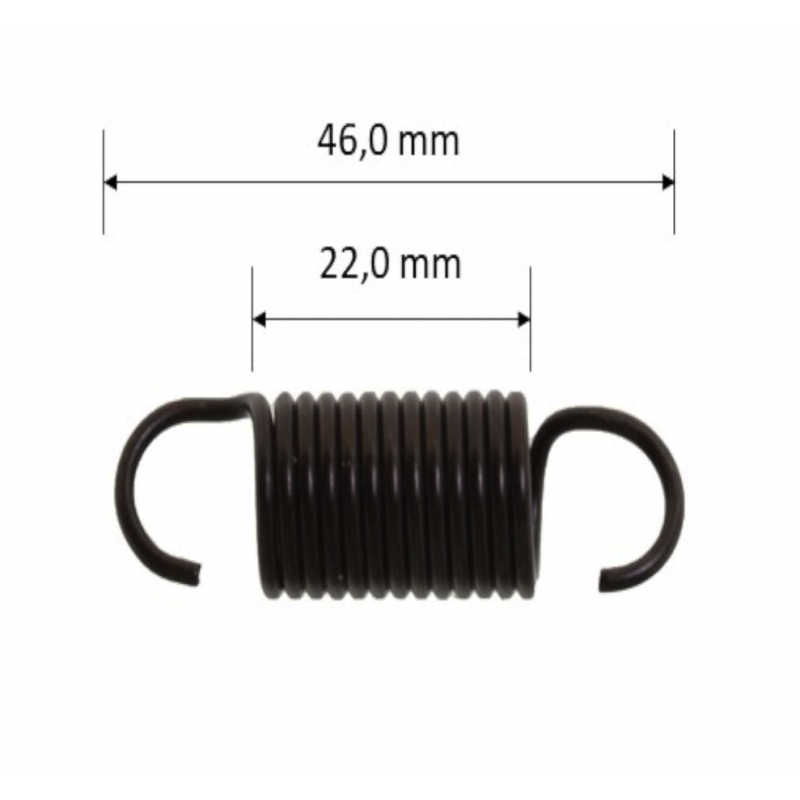 Ressort pot d échappement DRC L 90mm crochet tournant pour moto D31-31-190  Neuf