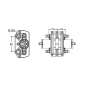 Etrier de frein arrière hydraulique 2 pistons Or