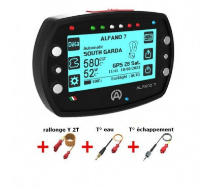 ALFANO 7 2T (2 températures) avec sonde d'eau, sonde échappement et rallonge Y