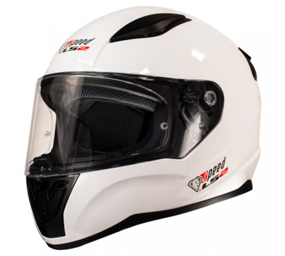 Casque Speed LS2 blanc brillant